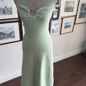 Zara Light Green Strapless Dress